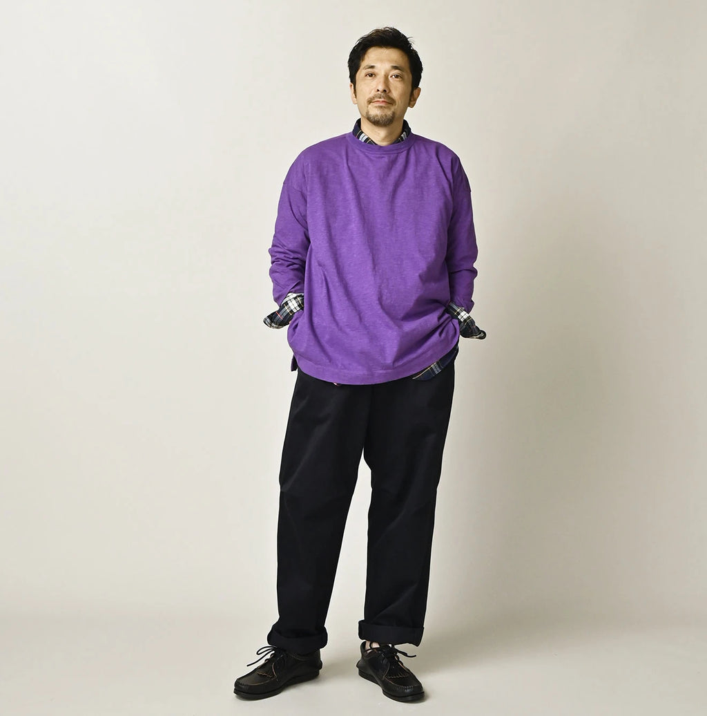 45 Plant Dyed Tenjiku 908 Big Slit Hiko T-shirt