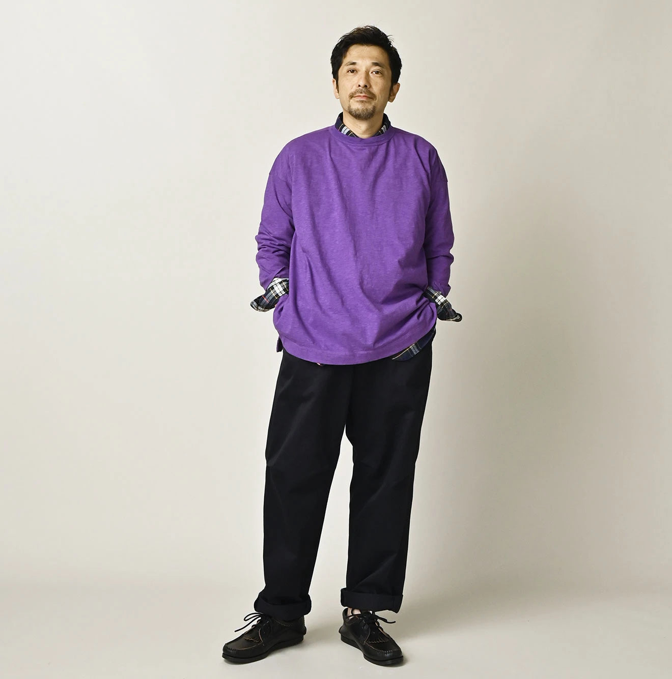 45 Plant Dyed Tenjiku 908 Big Slit Hiko T-shirt