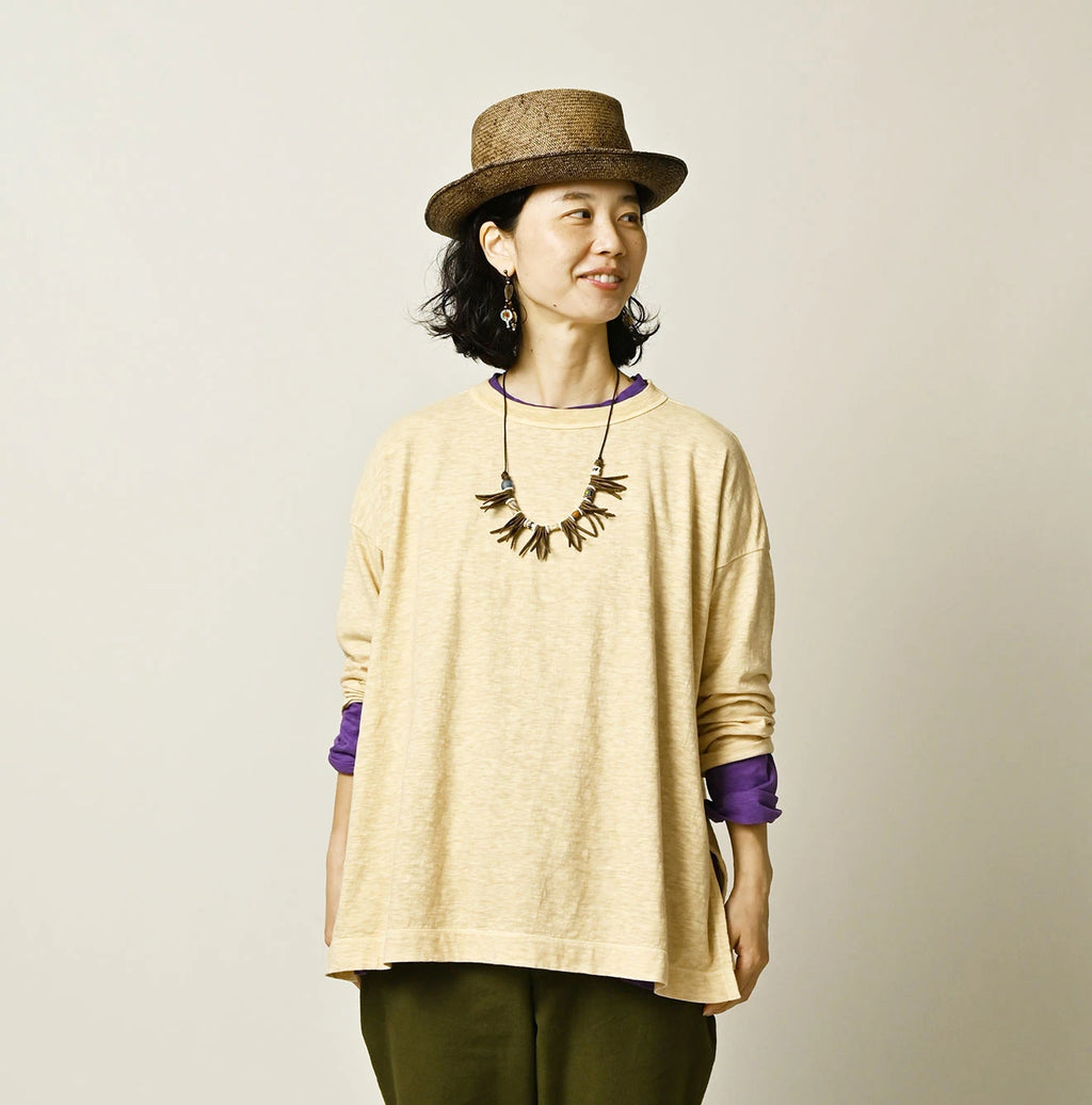 45 Plant Dyed Tenjiku 908 Big Slit Hiko T-shirt