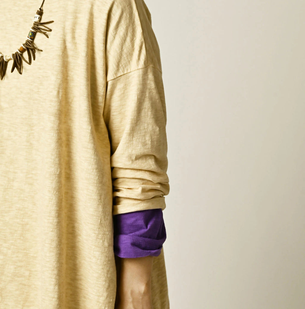 45 Plant Dyed Tenjiku 908 Big Slit Hiko T-shirt