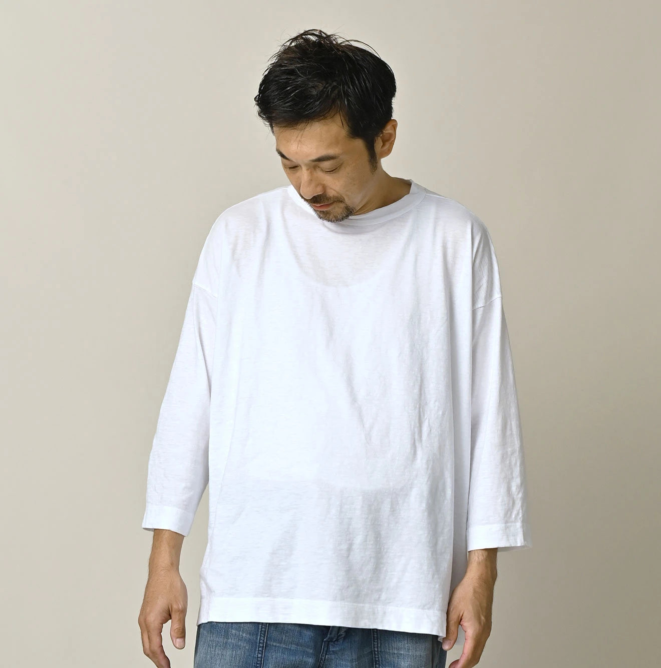 45 Plant Dyed Tenjiku 908 Big Slit Hiko T-shirt – 45R USA