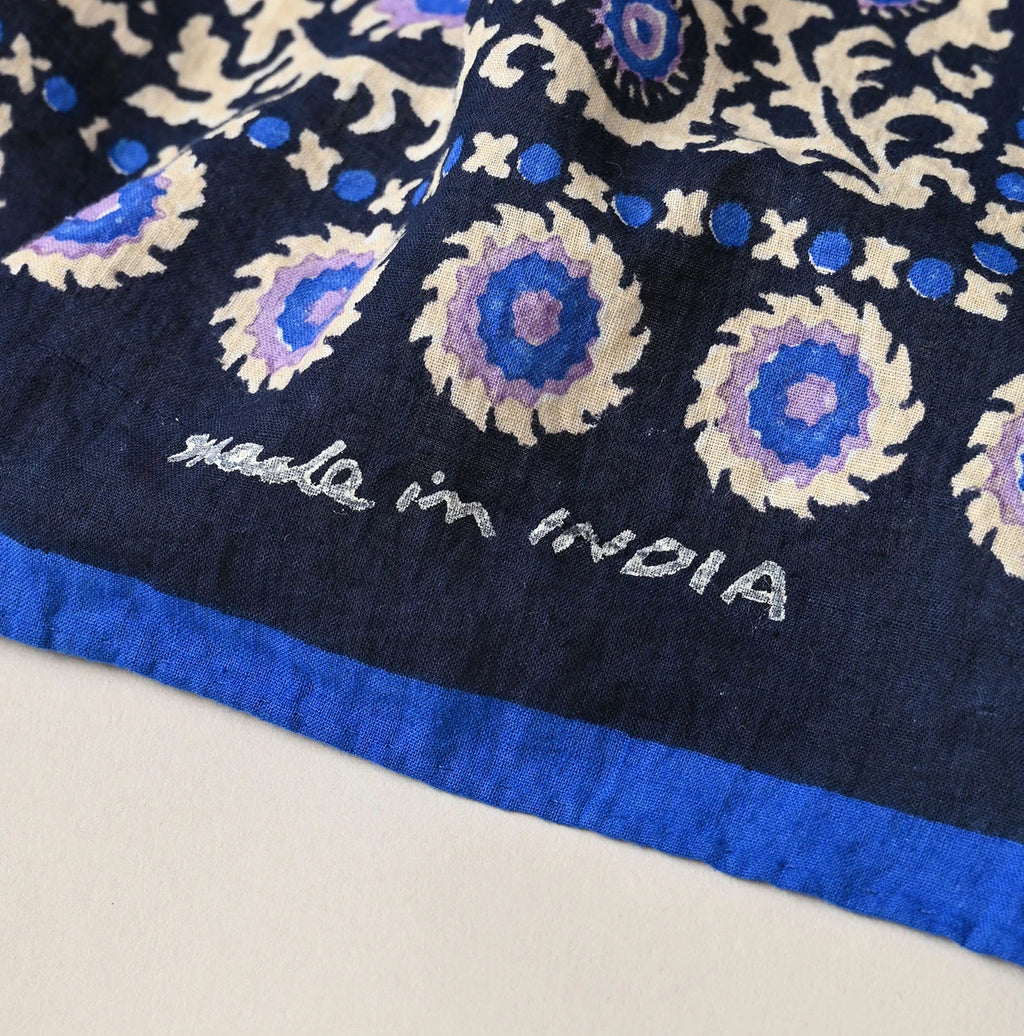 Indian Block Print Tonbo Komon Big Bandana