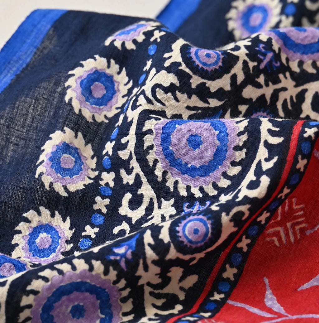 Indian Block Print Tonbo Komon Big Bandana