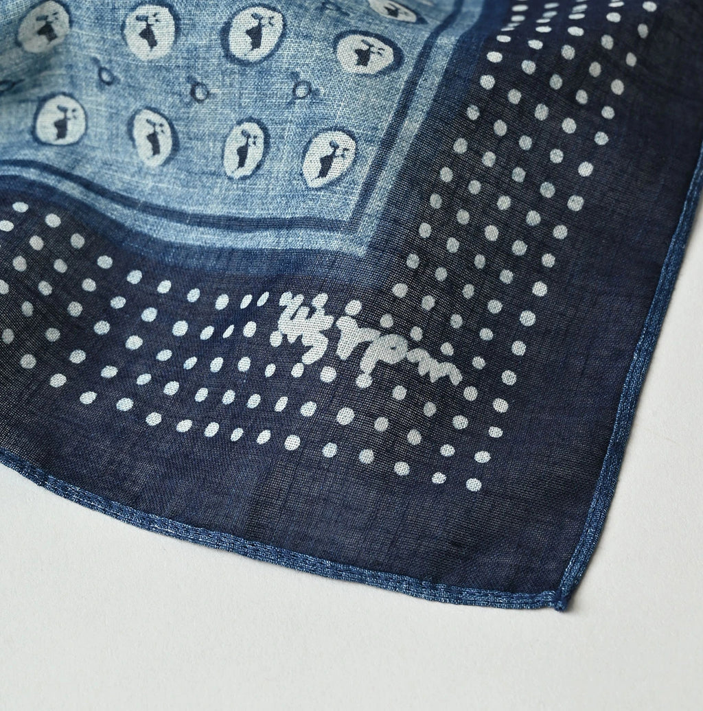 Indigo Gauze Donky-kun Komon Bandana