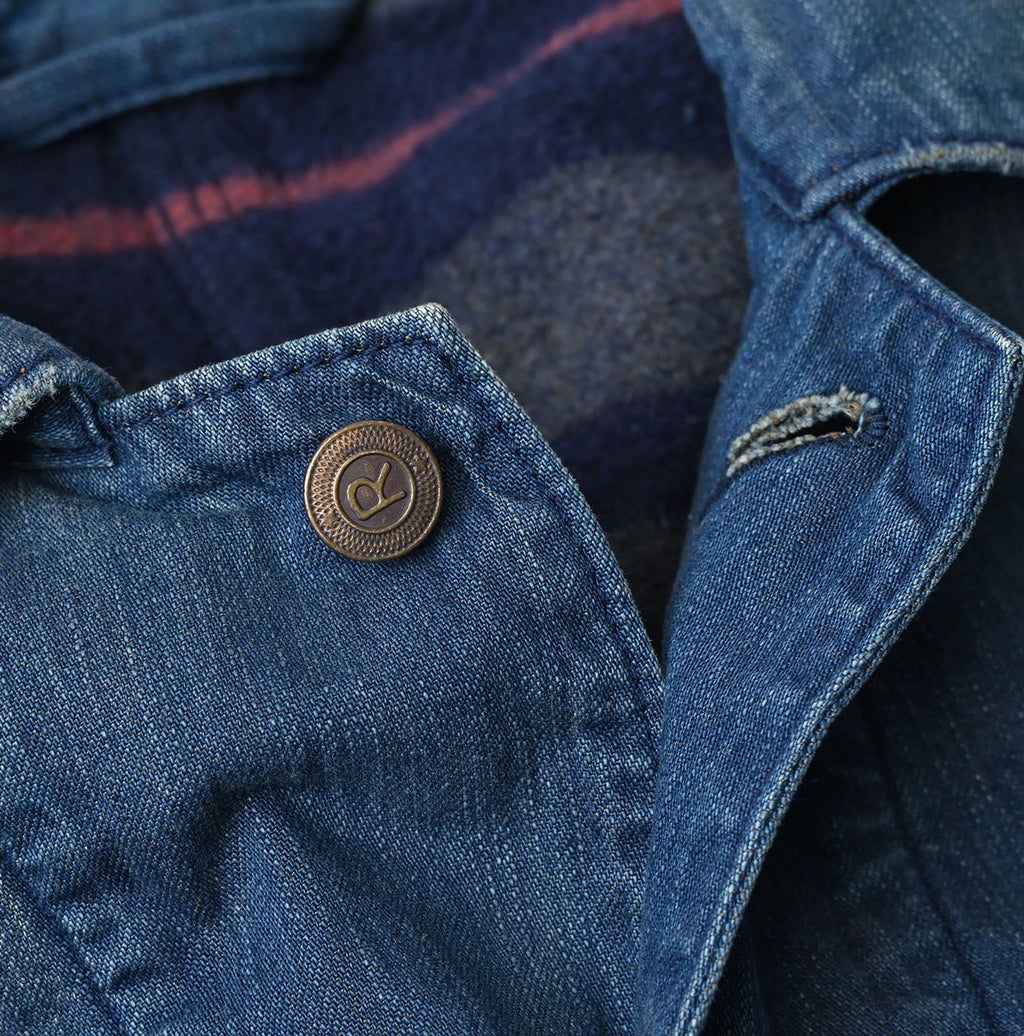 Light Mon Brown Denim 908 Yama Coverall Distressed