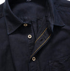 Indigo Supima Oxford 908 Loafer Shirt Detail