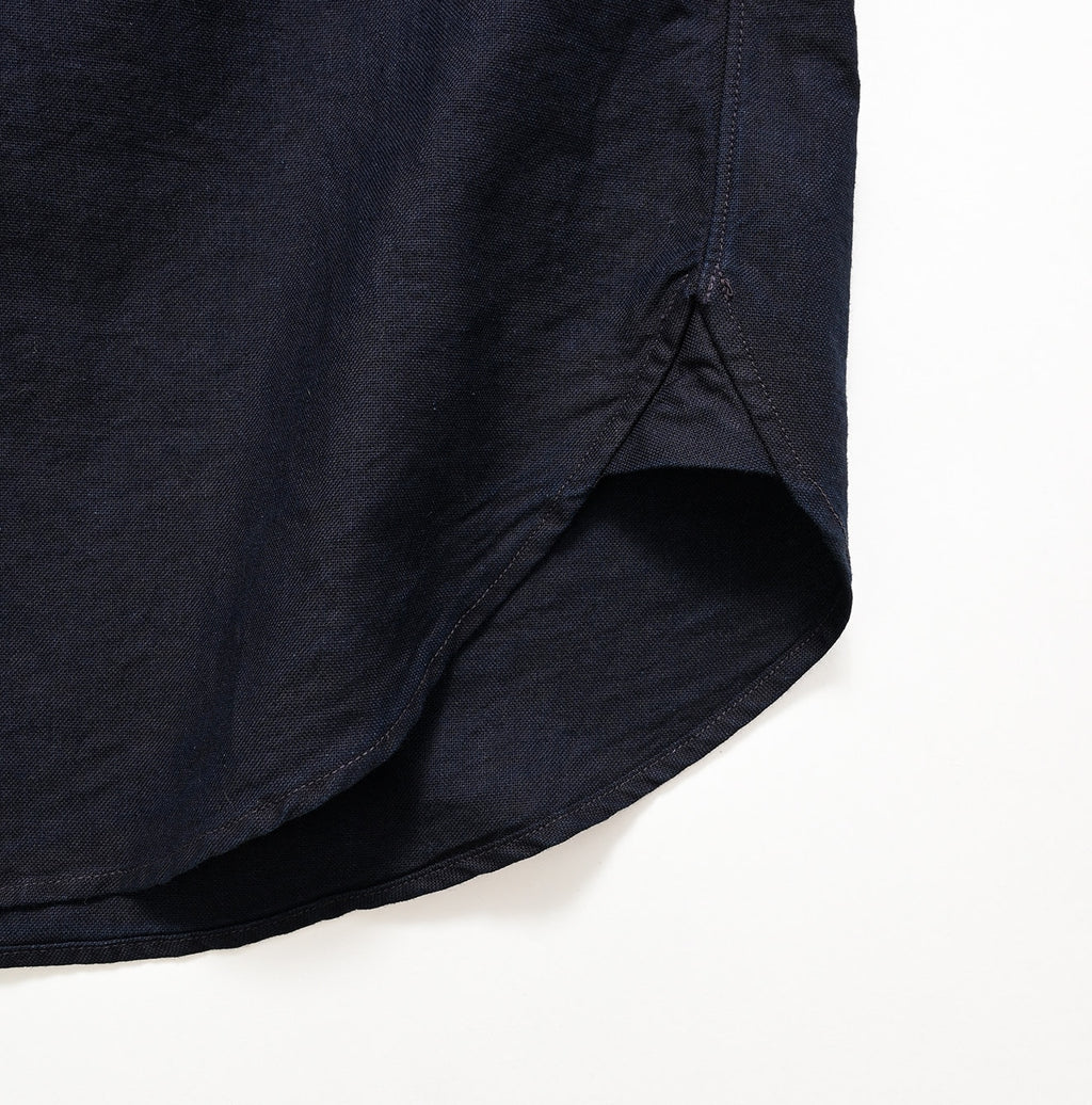 Indigo Supima Oxford 908 Loafer Shirt Detail