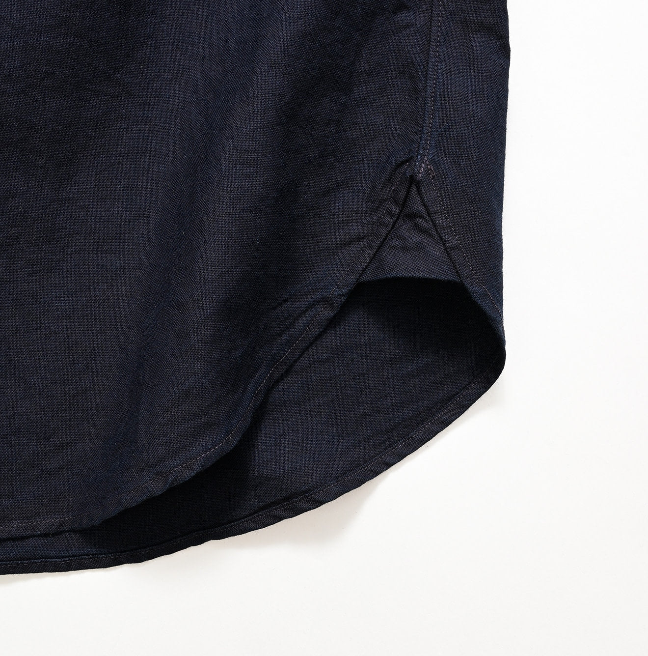 Indigo Supima Oxford 908 Loafer Shirt Detail