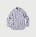 Supima OX 908 Military Shirt Blue Stripes