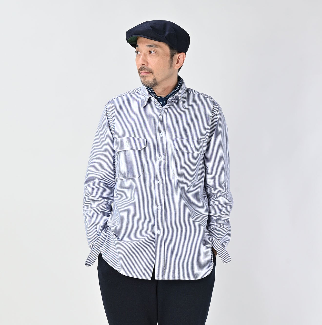 Supima OX 908 Military Shirt Male Model
