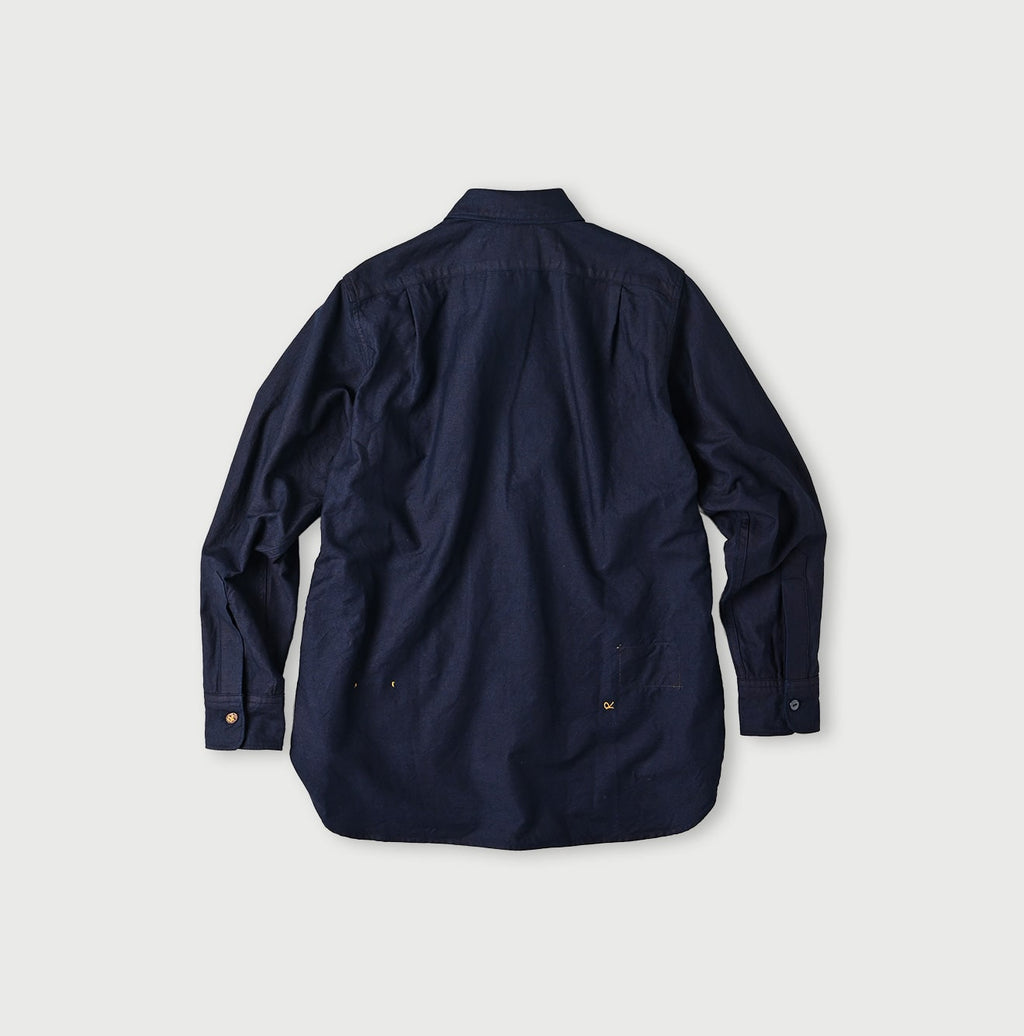 Indigo Supima OX 908 Military Shirt Back