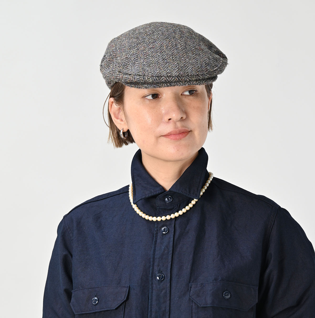 Indigo Supima OX 908 Military Shirt Detail