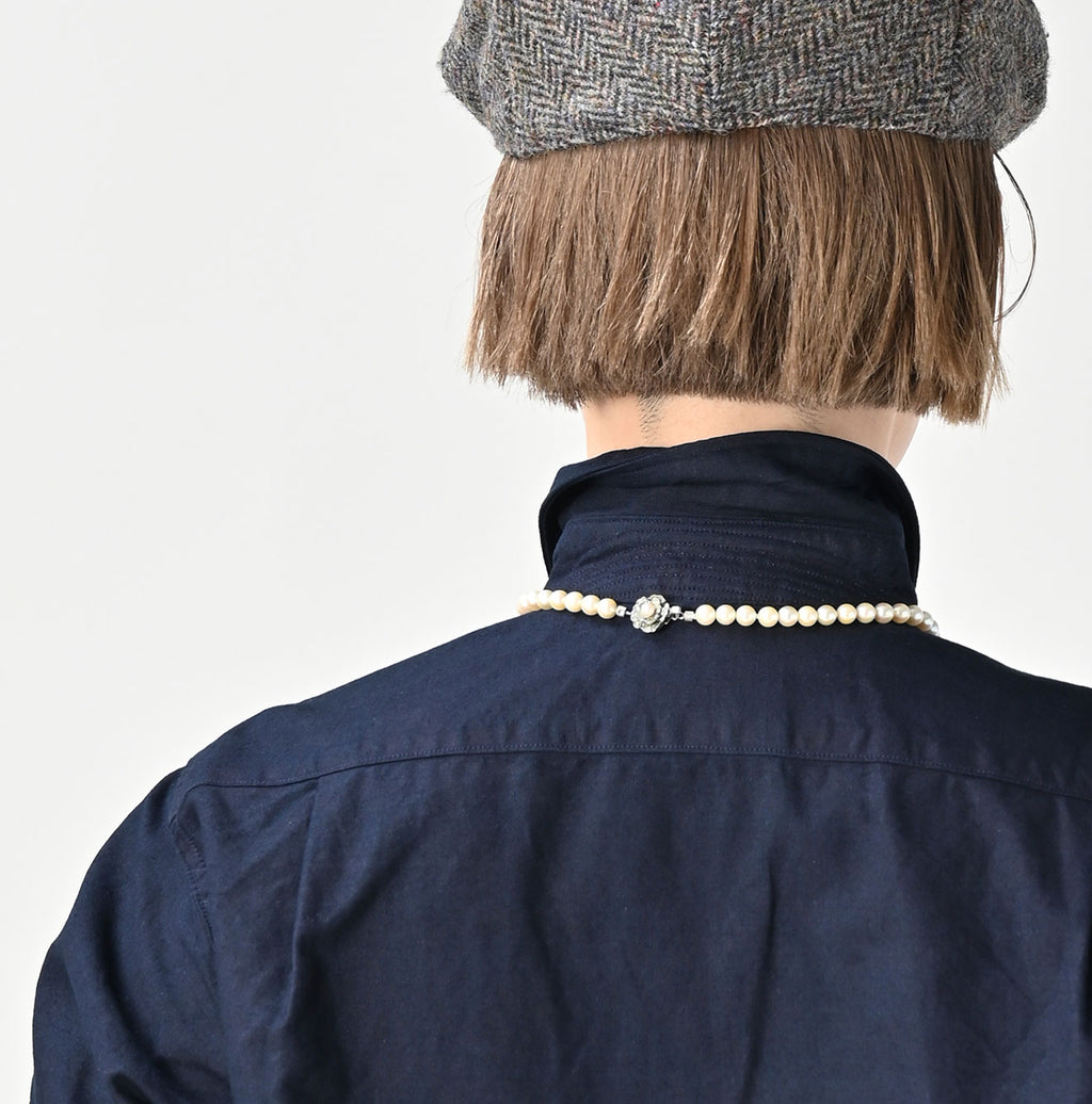 Indigo Supima OX 908 Military Shirt Detail