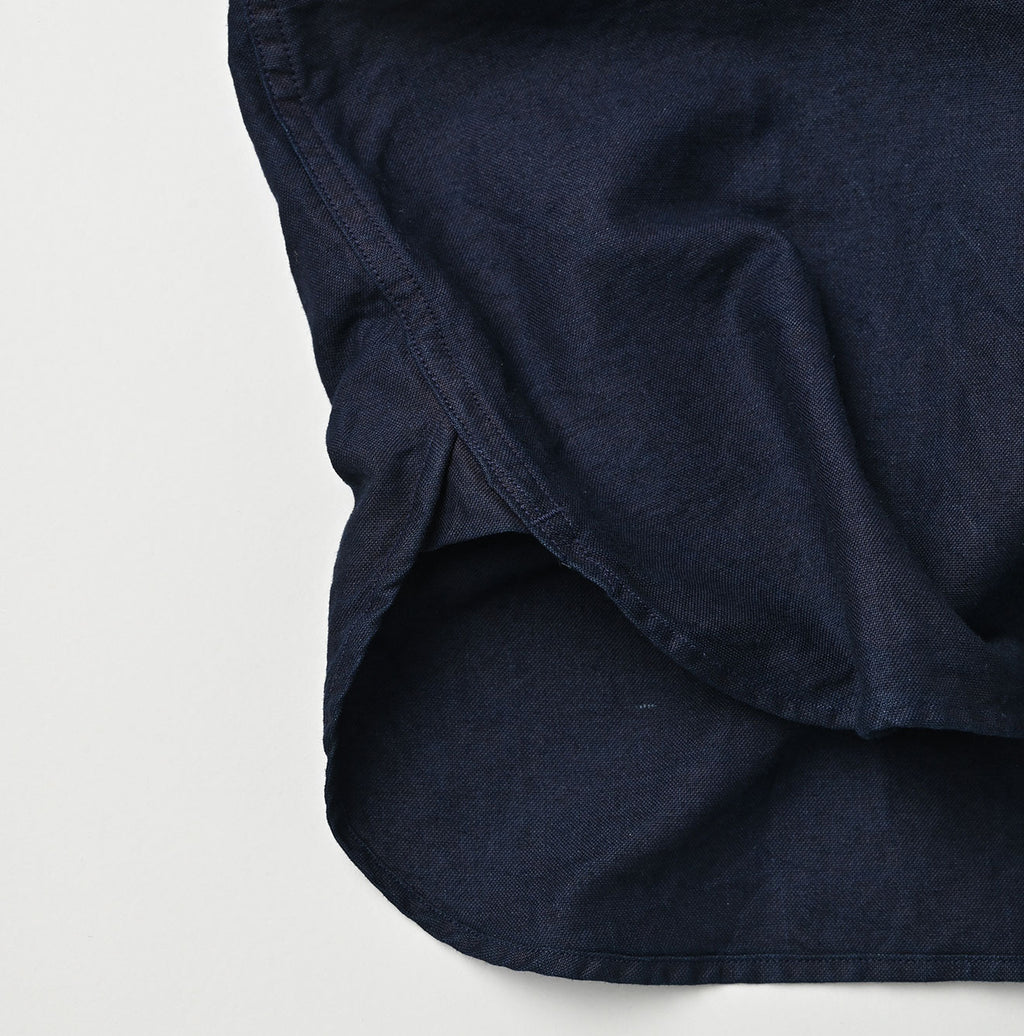 Indigo Supima OX 908 Military Shirt Detail