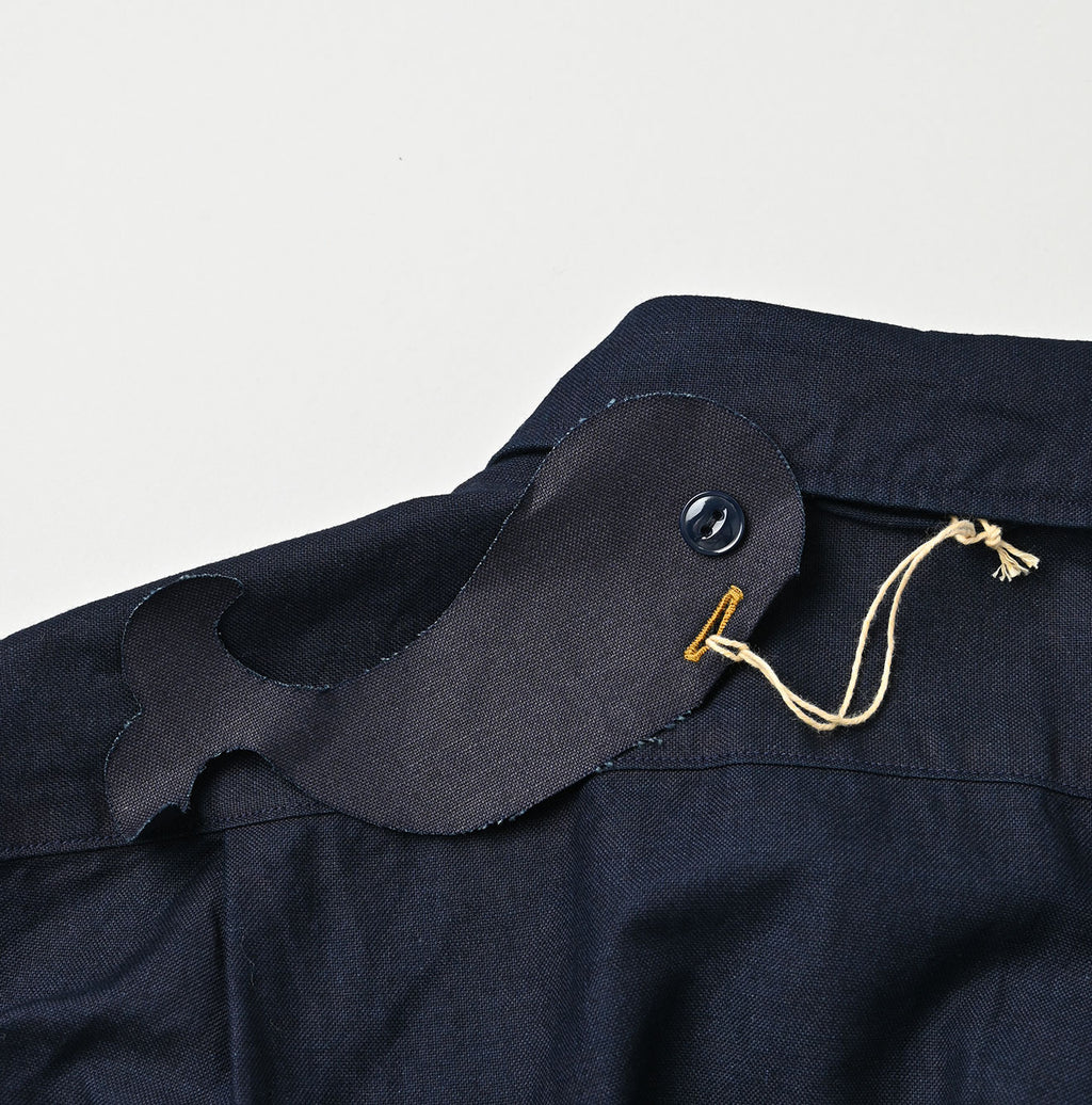 Indigo Supima OX 908 Military Shirt Detail