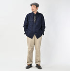 Indigo Supima OX 908 Military Shirt Male Model