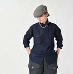 Indigo Supima OX 908 Military Shirt Female Model