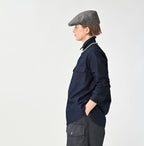 Indigo Supima OX 908 Military Shirt Female Model