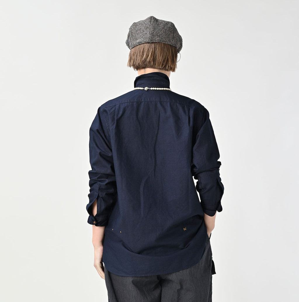 Indigo Supima OX 908 Military Shirt Female Model