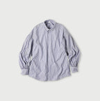 Supima OX Petit Collar Long Sleeve Coupé Shirt Blue Stripes
