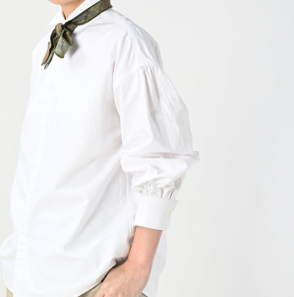 Supima OX Petit Collar Long Sleeve Coupé Shirt Blue Stripes Detail