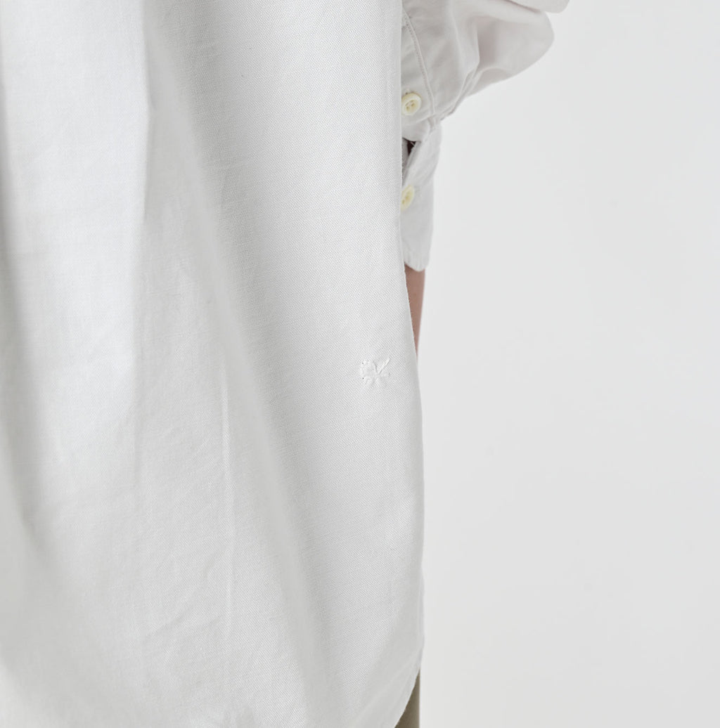 Supima OX Petit Collar Long Sleeve Coupé Shirt Blue Stripes Detail