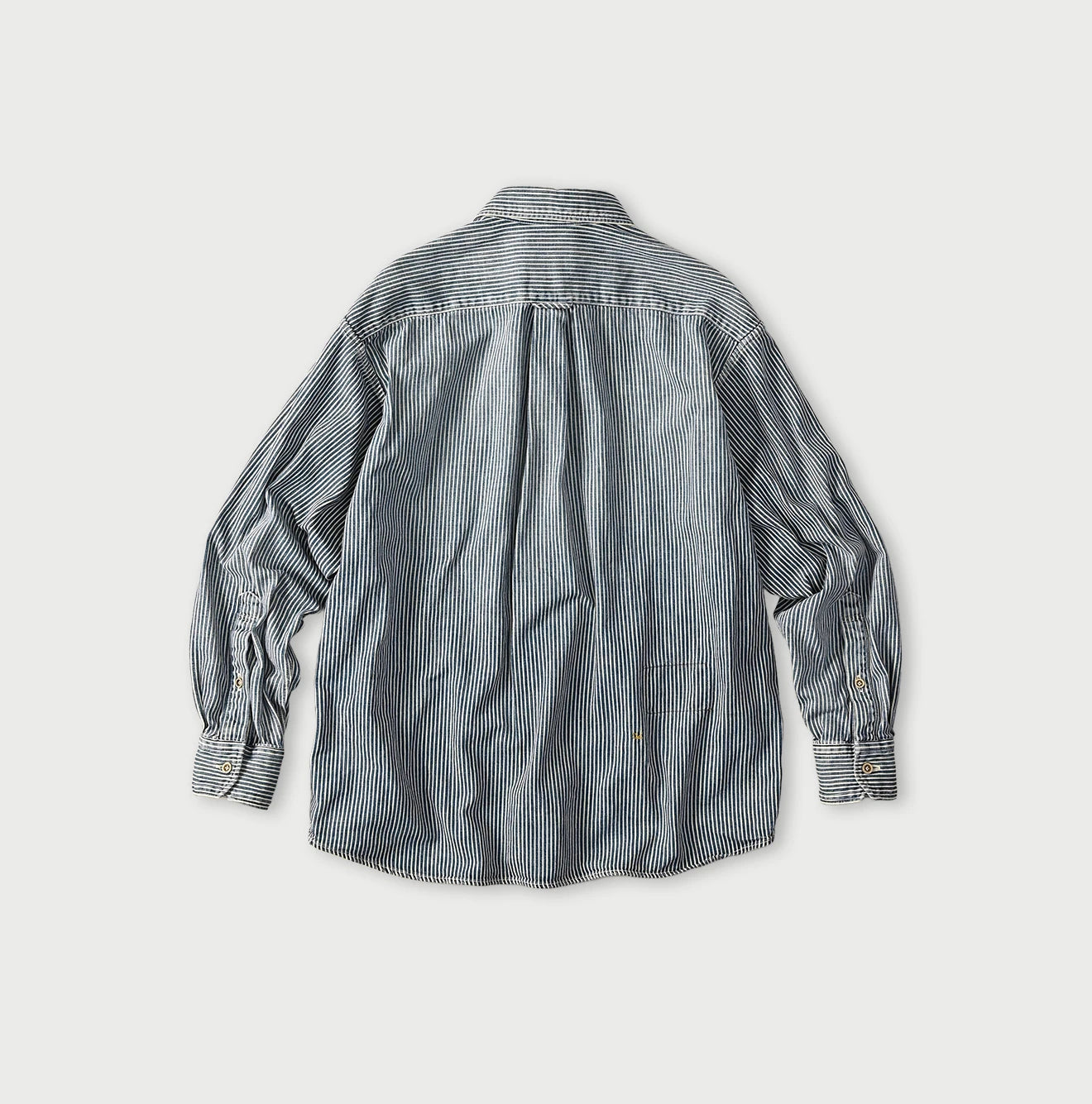 Komugi Denim 908 Wide Collar Shirt Distressed