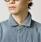 Komugi Denim 908 Wide Collar Shirt Distressed