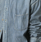 Komugi Denim 908 Wide Collar Shirt Distressed