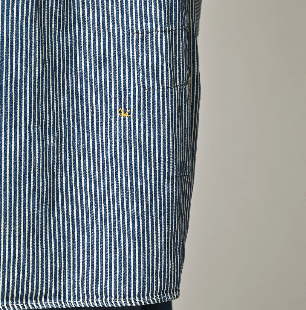 Komugi Denim 908 Wide Collar Shirt Distressed