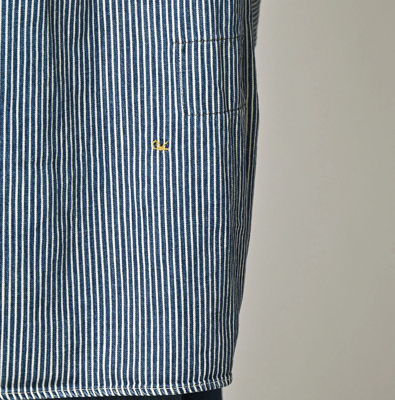 Komugi Denim 908 Wide Collar Shirt Distressed