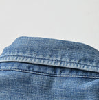Komugi Denim 908 Wide Collar Shirt Distressed