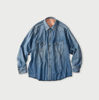Komugi Denim 908 Ocean Eastern Shirt Distressed