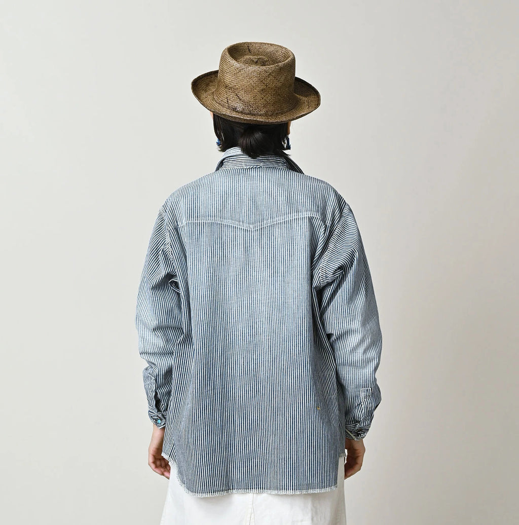 Komugi Denim 908 Ocean Eastern Shirt Distressed