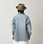 Komugi Denim 908 Ocean Eastern Shirt Distressed