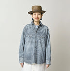 Komugi Denim 908 Ocean Eastern Shirt Distressed