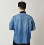 Komugi Denim 908 Ocean Eastern Shirt Distressed