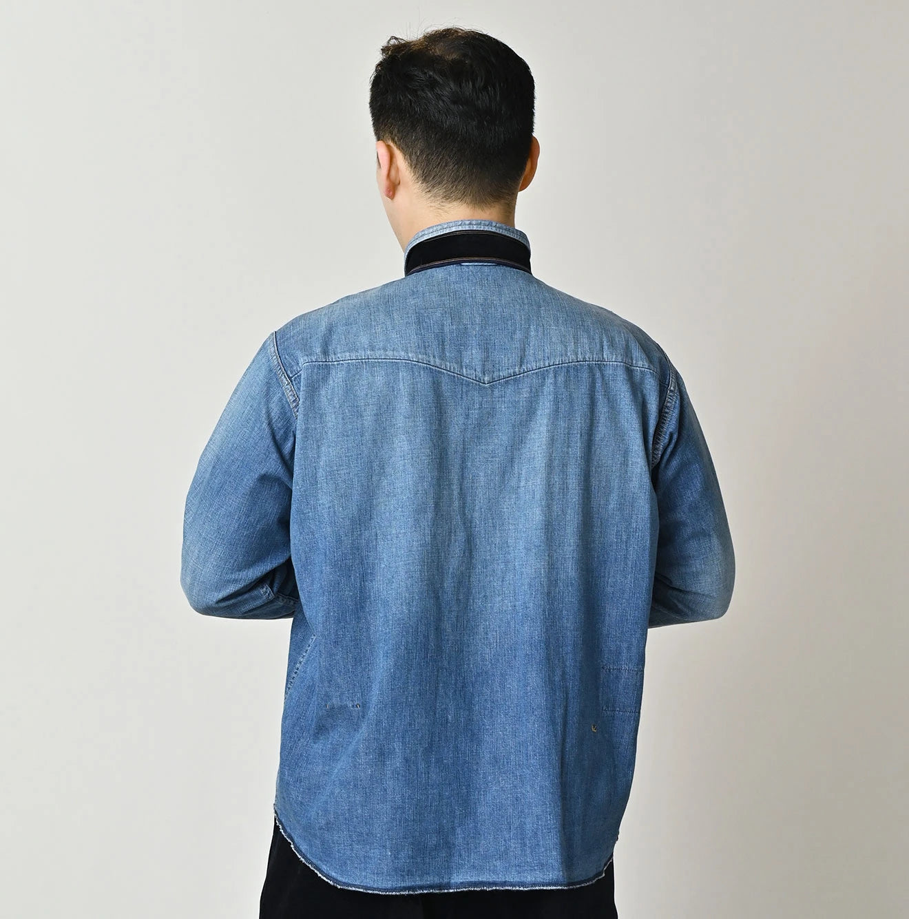 Komugi Denim 908 Ocean Eastern Shirt Distressed