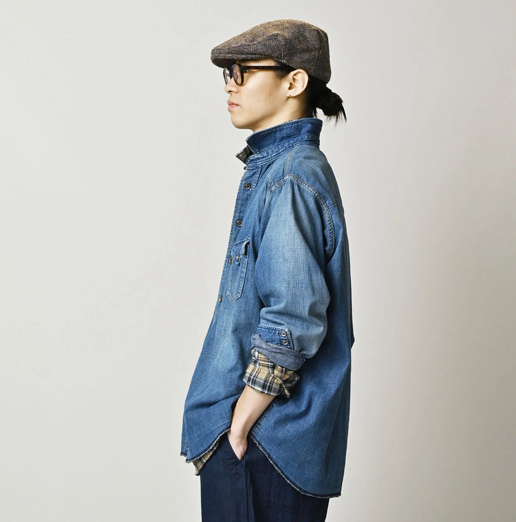 Komugi Denim 908 Ocean Eastern Shirt Distressed