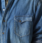 Komugi Denim 908 Ocean Eastern Shirt Distressed