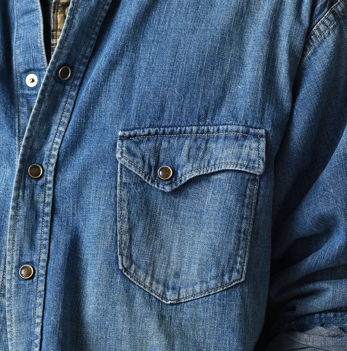 Komugi Denim 908 Ocean Eastern Shirt Distressed