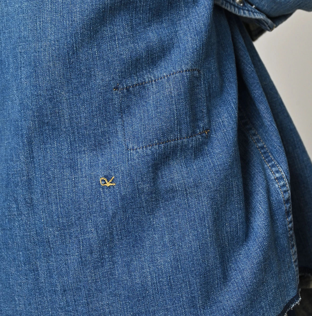 Komugi Denim 908 Ocean Eastern Shirt Distressed
