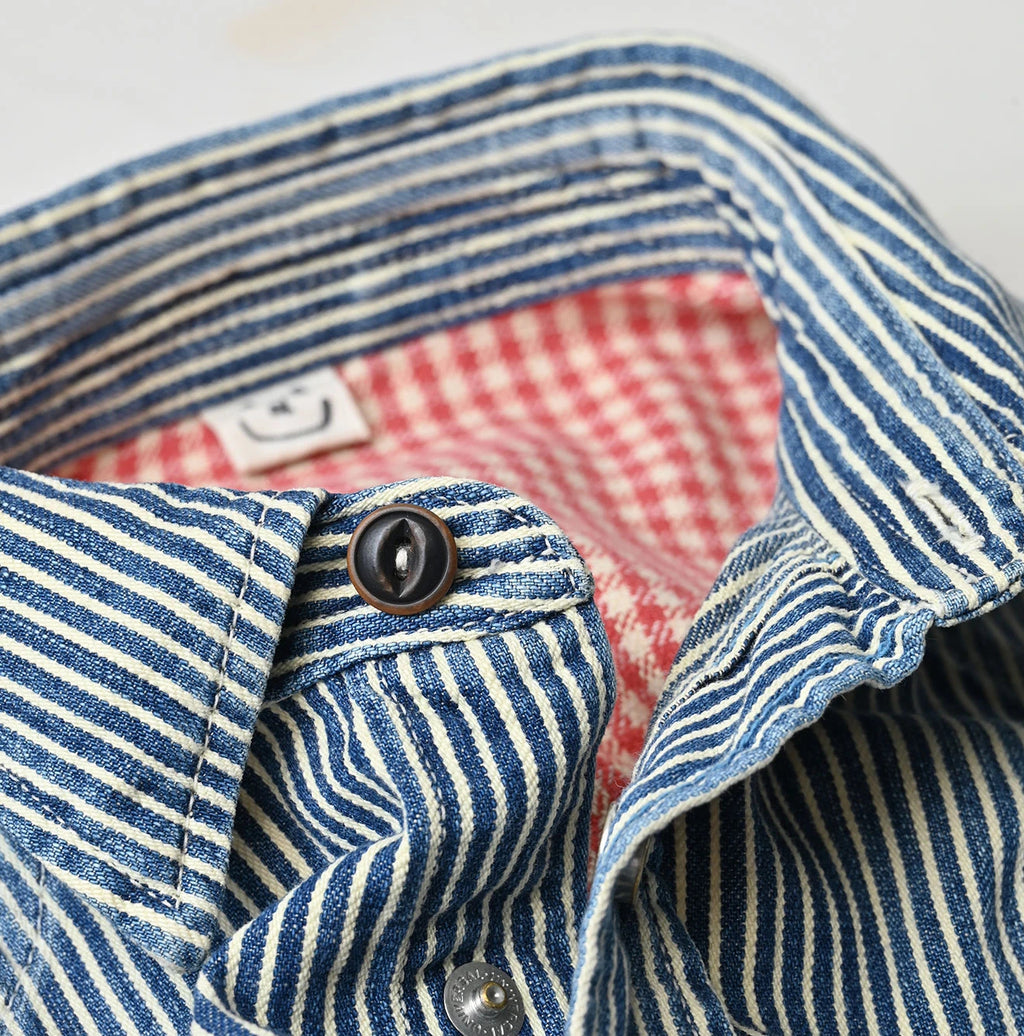 Komugi Denim 908 Ocean Eastern Shirt Distressed