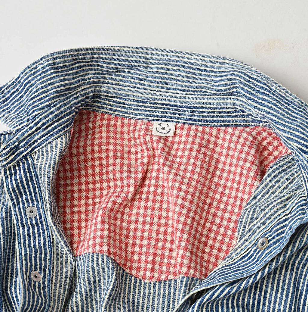 Komugi Denim 908 Ocean Eastern Shirt Distressed