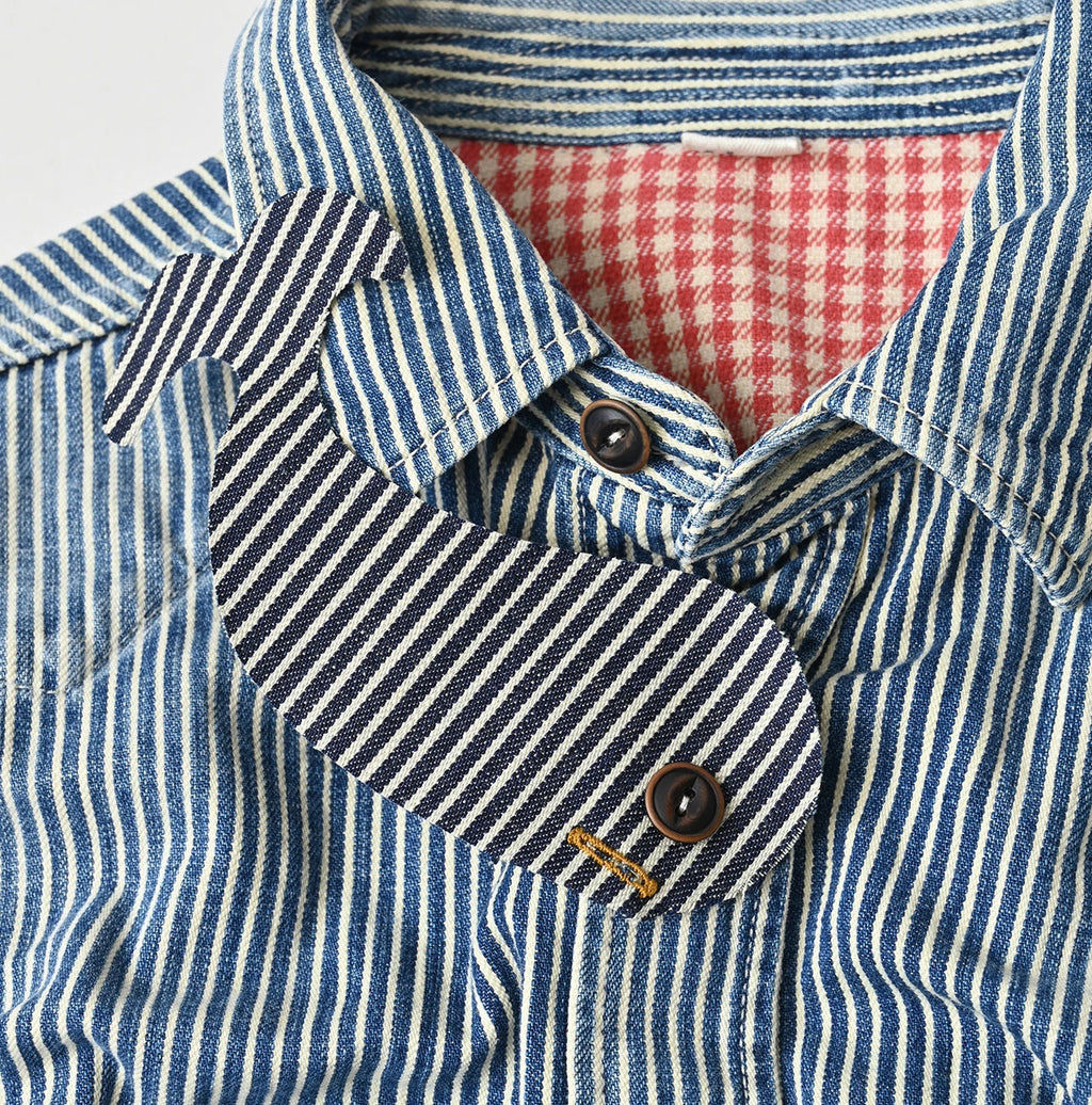 Komugi Denim 908 Ocean Eastern Shirt Distressed