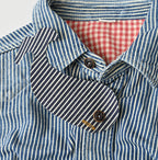 Komugi Denim 908 Ocean Eastern Shirt Distressed