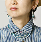 Komugi Denim Flare Eastern Blouse Distressed