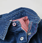Komugi Denim Flare Eastern Blouse Distressed