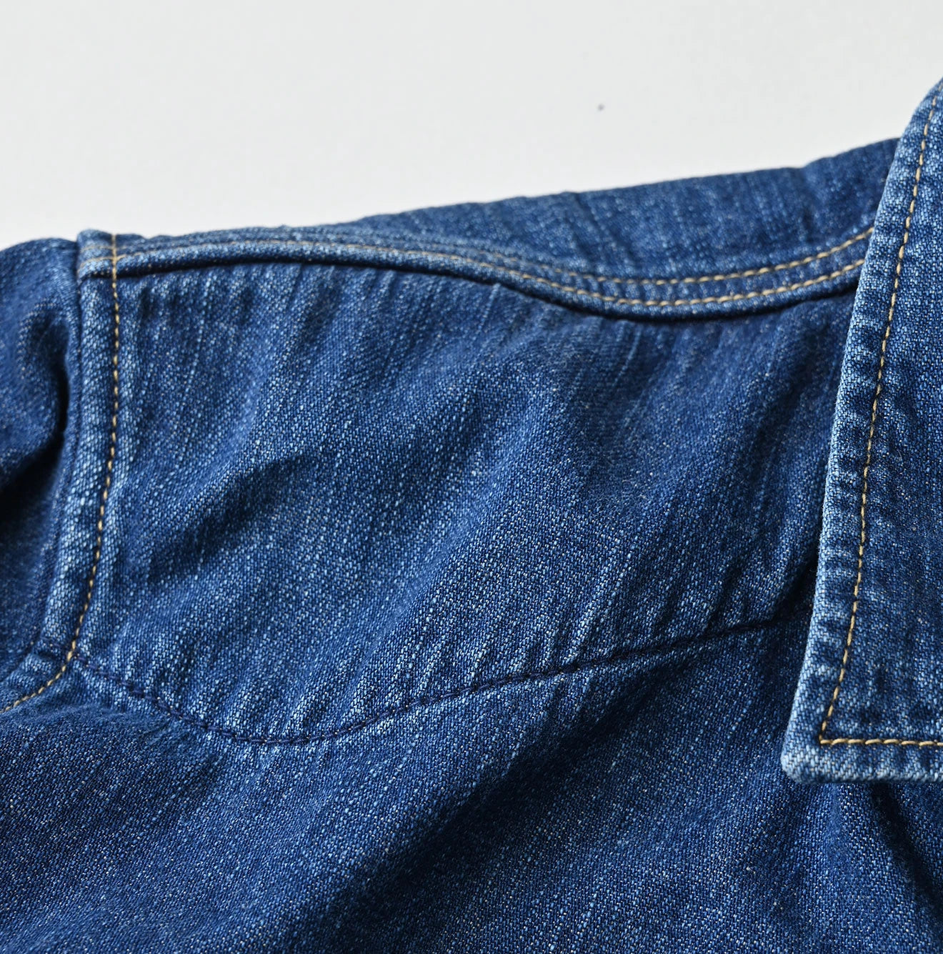 Komugi Denim Flare Eastern Blouse Distressed