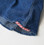 Komugi Denim Flare Eastern Blouse Distressed